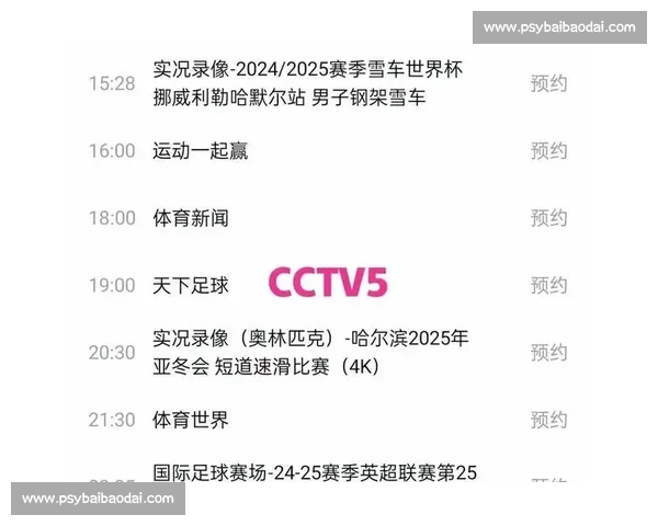 今日体育赛事直播表全解析热门对决时间看点一网打尽不容错过指南